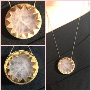 House of Harlow 1960 Jewelry - House of Harlow Rose Quartz Sunburst Necklace House of Harlow 1960 Jewelry - House of Harlow Rose Quartz Sunburst Necklace